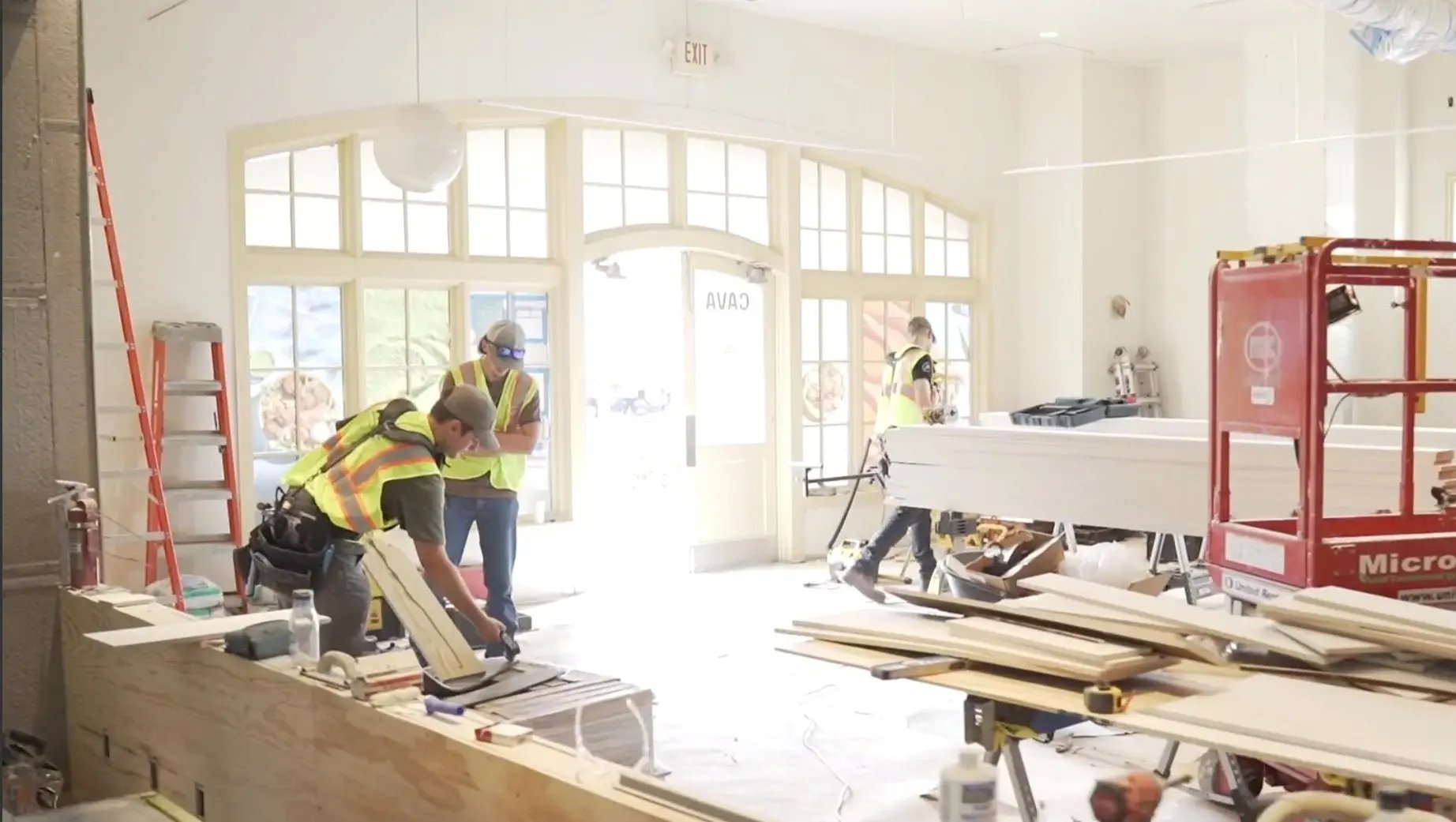 An army of skilled tradespeople